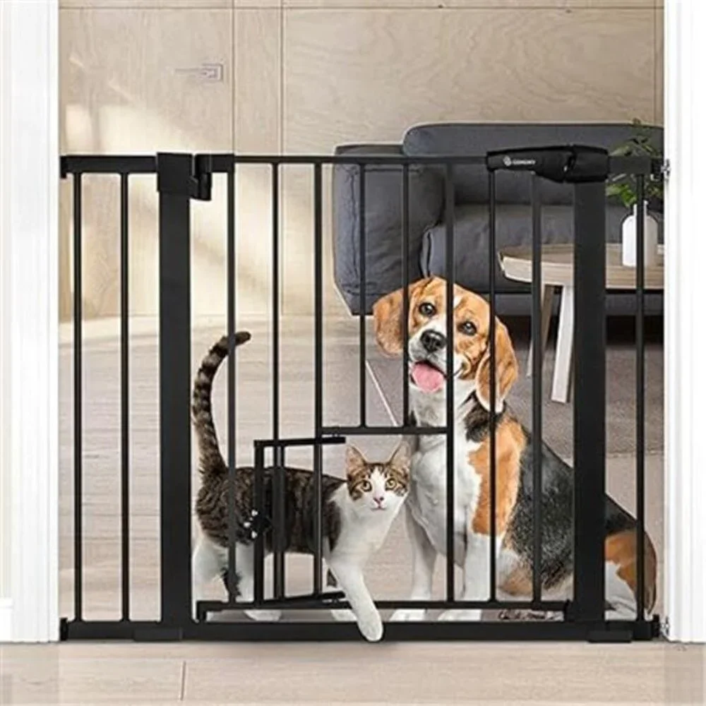 Dog Gate Extra Wide Tall Durable Pet Gate Easy Walk Thru Dog Fence Gate
